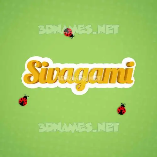 sivagami in Ladybugs style - 3D name wallpaper