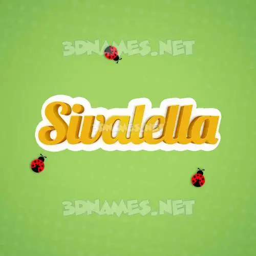 sivalella in Ladybugs style - 3D name wallpaper sivalella in Ladybugs style - 3D name wallpaper