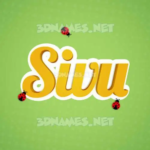 sivu in Ladybugs style - 3D name wallpaper sivu in Ladybugs style - 3D name wallpaper