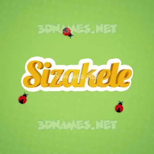 sizakele in Ladybugs style - 3D name wallpaper