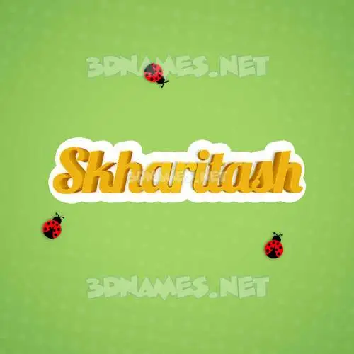 skharitash in Ladybugs style - 3D name wallpaper skharitash in Ladybugs style - 3D name wallpaper