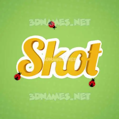 skot in Ladybugs style - 3D name wallpaper skot in Ladybugs style - 3D name wallpaper