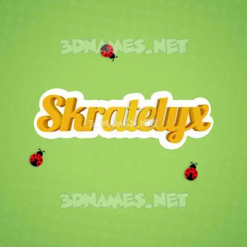 skratelyx in Ladybugs style - 3D name wallpaper