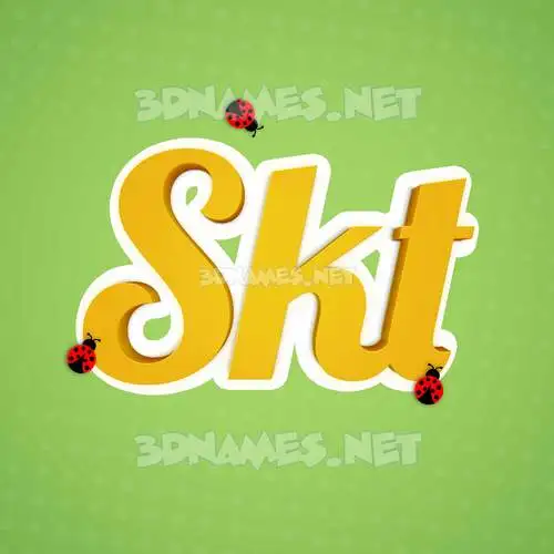 skt in Ladybugs style - 3D name wallpaper skt in Ladybugs style - 3D name wallpaper