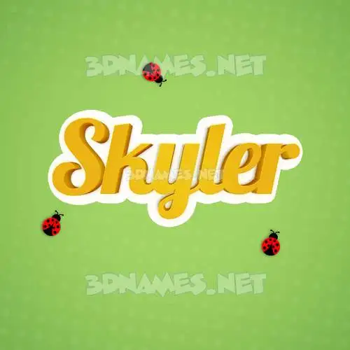 skyler in Ladybugs style - 3D name wallpaper