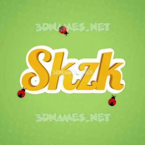 skzk in Ladybugs style - 3D name wallpaper