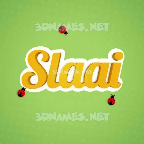 slaai in Ladybugs style - 3D name wallpaper slaai in Ladybugs style - 3D name wallpaper