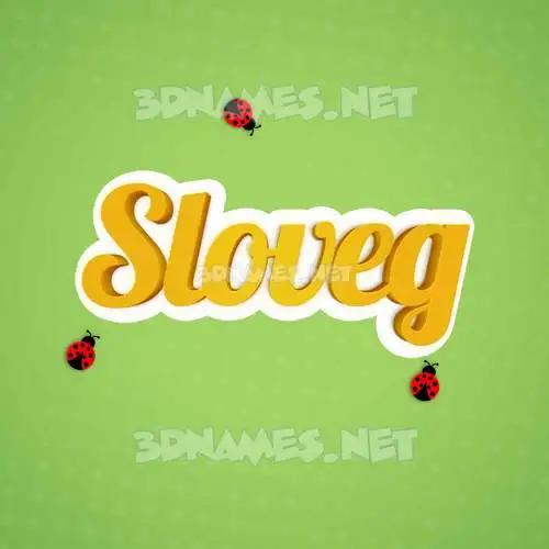 sloveg in Ladybugs style - 3D name wallpaper sloveg in Ladybugs style - 3D name wallpaper
