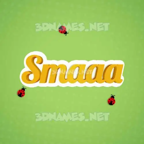 smaaa in Ladybugs style - 3D name wallpaper