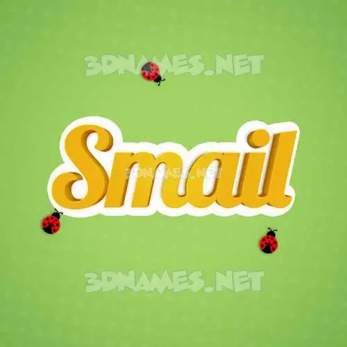 smail in Ladybugs style - 3D name wallpaper smail in Ladybugs style - 3D name wallpaper