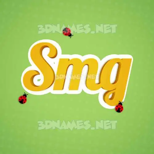 smg in Ladybugs style - 3D name wallpaper