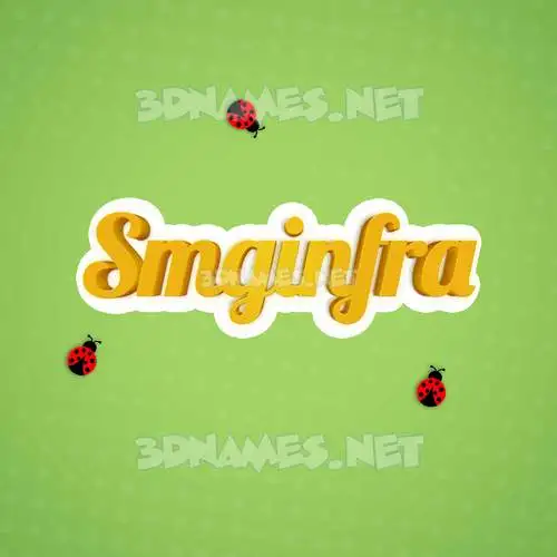 smginfra in Ladybugs style - 3D name wallpaper
