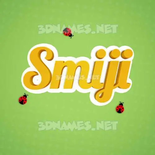 smiji in Ladybugs style - 3D name wallpaper smiji in Ladybugs style - 3D name wallpaper