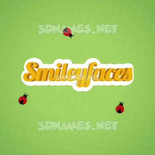 smileyfaces in Ladybugs style - 3D name wallpaper smileyfaces in Ladybugs style - 3D name wallpaper