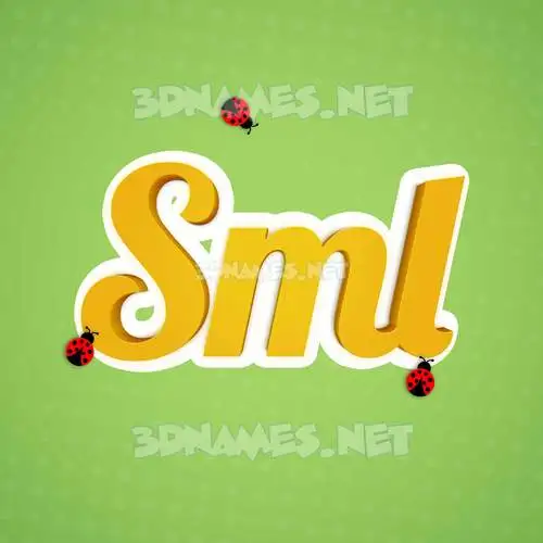 sml in Ladybugs style - 3D name wallpaper sml in Ladybugs style - 3D name wallpaper