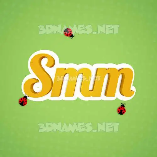 smm in Ladybugs style - 3D name wallpaper smm in Ladybugs style - 3D name wallpaper