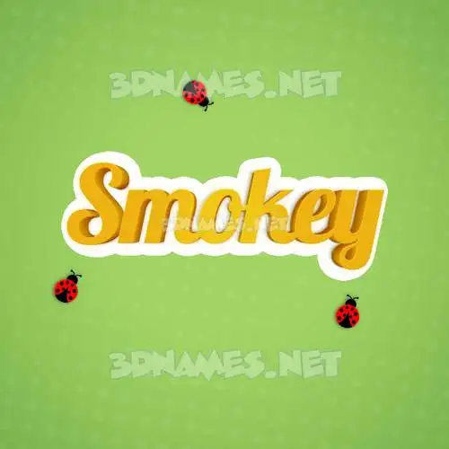 smokey in Ladybugs style - 3D name wallpaper