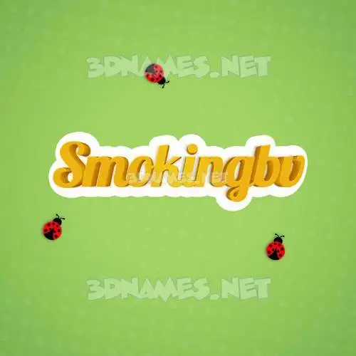 smokingbv in Ladybugs style - 3D name wallpaper