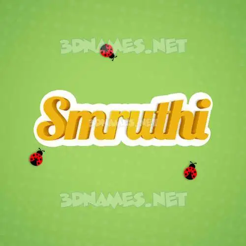 smruthi in Ladybugs style - 3D name wallpaper