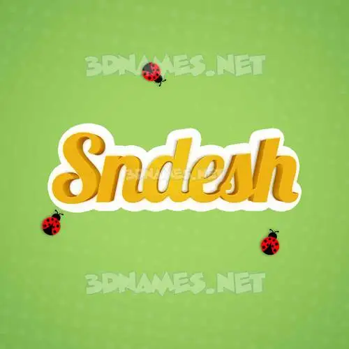 sndesh in Ladybugs style - 3D name wallpaper sndesh in Ladybugs style - 3D name wallpaper