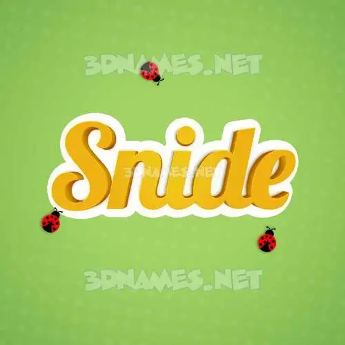 snide in Ladybugs style - 3D name wallpaper snide in Ladybugs style - 3D name wallpaper
