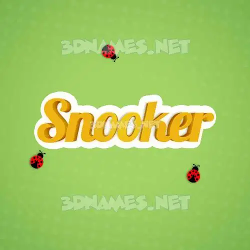 snooker in Ladybugs style - 3D name wallpaper