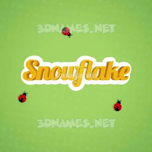 snowflake in Ladybugs style - 3D name wallpaper