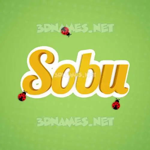sobu in Ladybugs style - 3D name wallpaper sobu in Ladybugs style - 3D name wallpaper