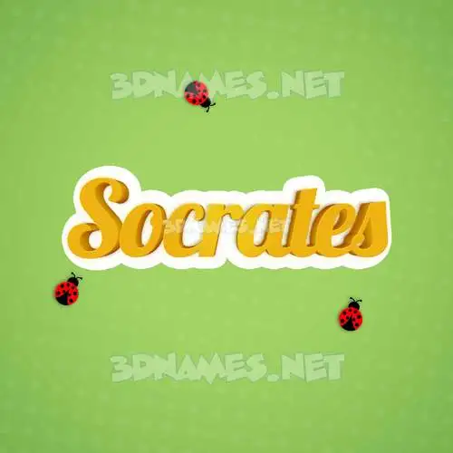 socrates in Ladybugs style - 3D name wallpaper