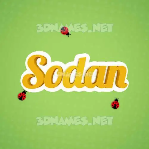 sodan in Ladybugs style - 3D name wallpaper