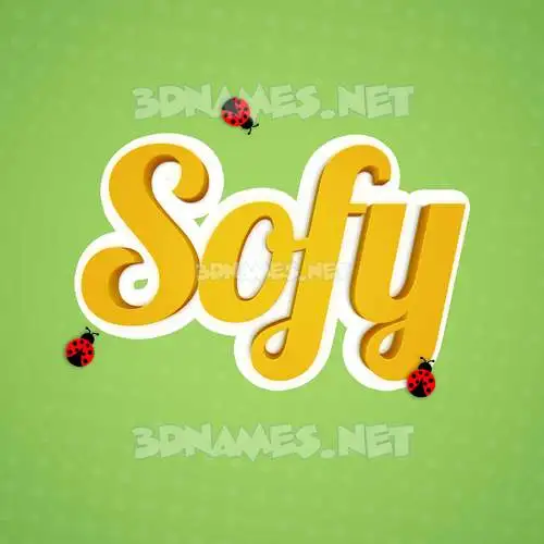 sofy in Ladybugs style - 3D name wallpaper