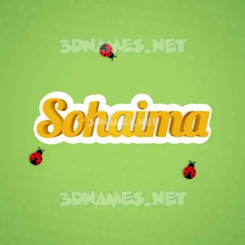 sohaima in Ladybugs style - 3D name wallpaper