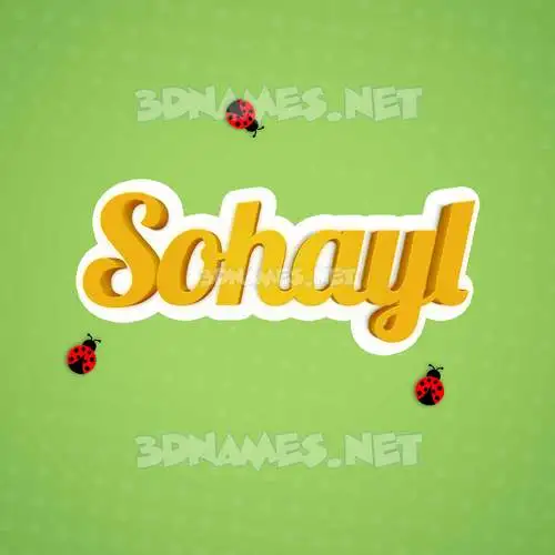 sohayl in Ladybugs style - 3D name wallpaper