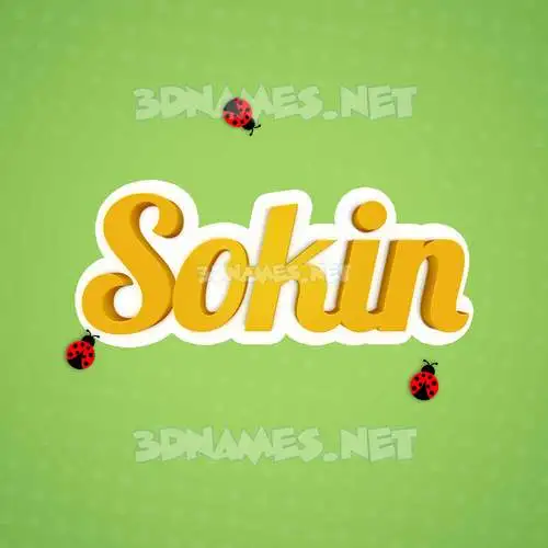 sokin in Ladybugs style - 3D name wallpaper sokin in Ladybugs style - 3D name wallpaper