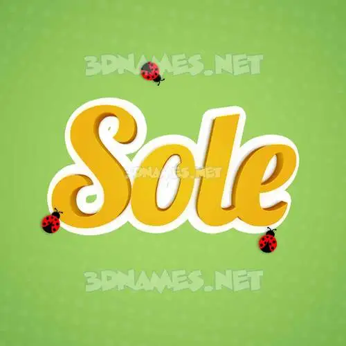 sole in Ladybugs style - 3D name wallpaper sole in Ladybugs style - 3D name wallpaper
