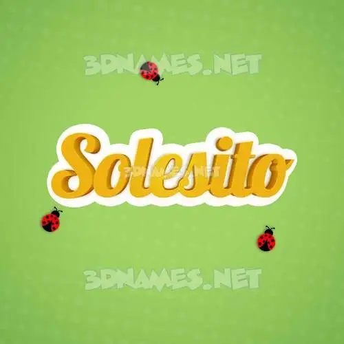 solesito in Ladybugs style - 3D name wallpaper solesito in Ladybugs style - 3D name wallpaper