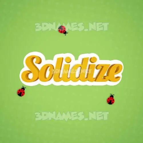 solidize in Ladybugs style - 3D name wallpaper solidize in Ladybugs style - 3D name wallpaper
