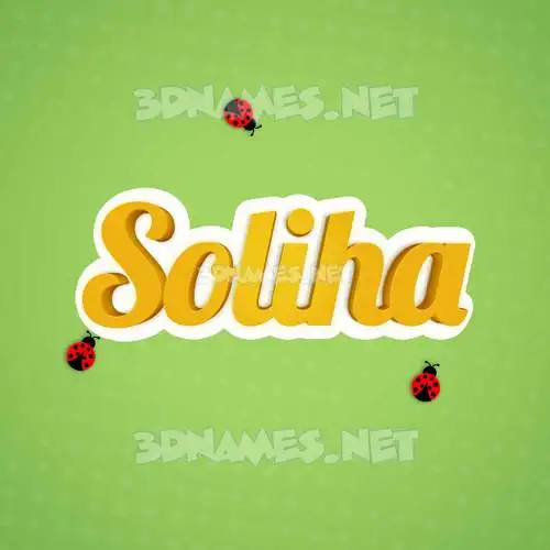 soliha in Ladybugs style - 3D name wallpaper soliha in Ladybugs style - 3D name wallpaper