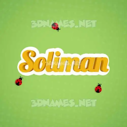 soliman in Ladybugs style - 3D name wallpaper soliman in Ladybugs style - 3D name wallpaper