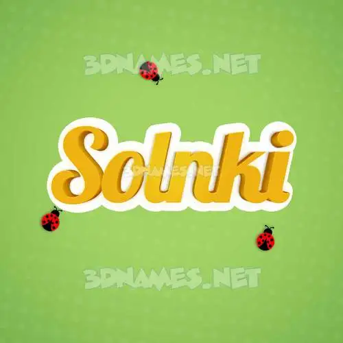 solnki in Ladybugs style - 3D name wallpaper solnki in Ladybugs style - 3D name wallpaper