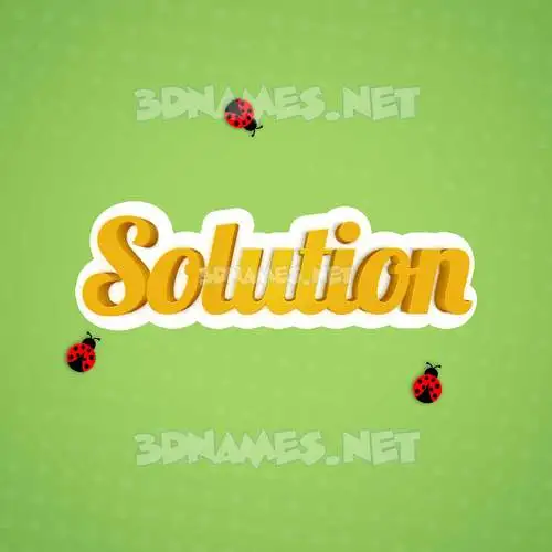 solution in Ladybugs style - 3D name wallpaper