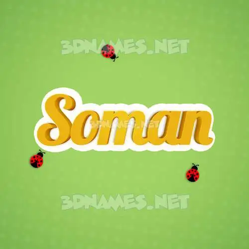 soman in Ladybugs style - 3D name wallpaper