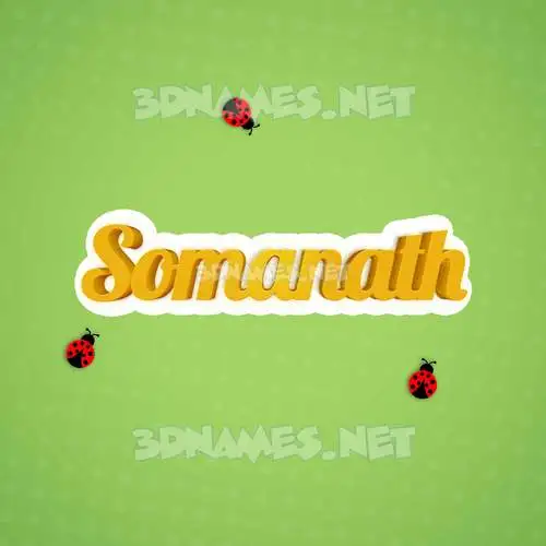 somanath in Ladybugs style - 3D name wallpaper