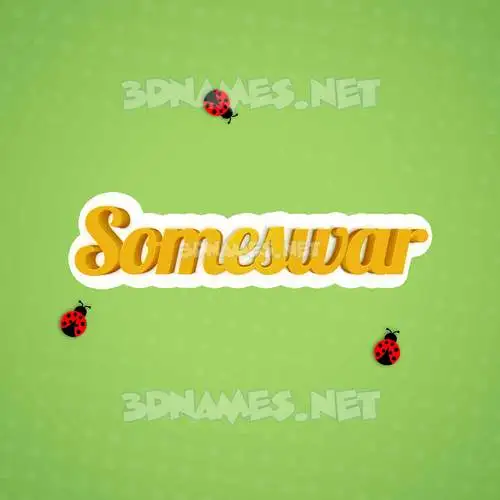 someswar in Ladybugs style - 3D name wallpaper someswar in Ladybugs style - 3D name wallpaper