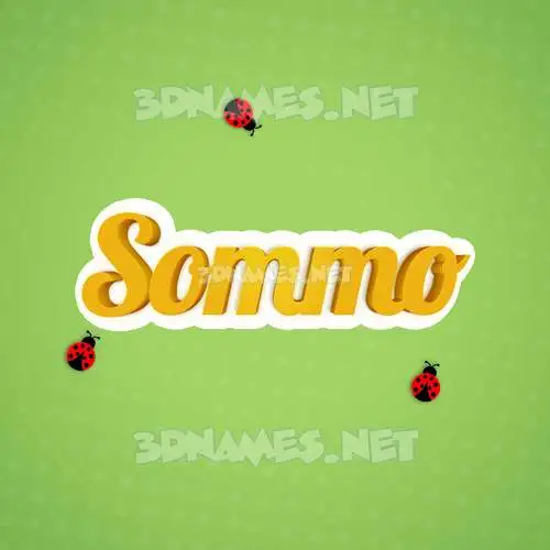 sommo in Ladybugs style - 3D name wallpaper sommo in Ladybugs style - 3D name wallpaper
