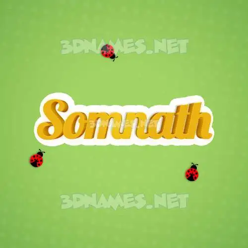 somnath in Ladybugs style - 3D name wallpaper