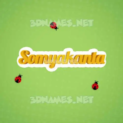 somyakanta in Ladybugs style - 3D name wallpaper