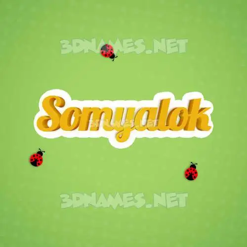somyalok in Ladybugs style - 3D name wallpaper