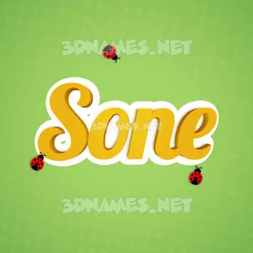 sone in Ladybugs style - 3D name wallpaper sone in Ladybugs style - 3D name wallpaper