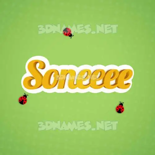 soneeee in Ladybugs style - 3D name wallpaper soneeee in Ladybugs style - 3D name wallpaper
